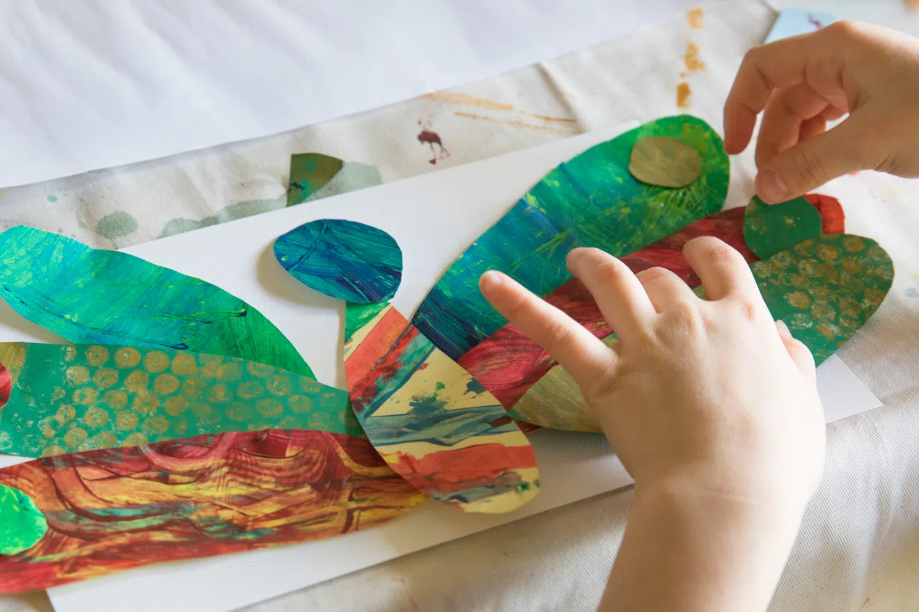 Art project for children inspired by Eric Carle