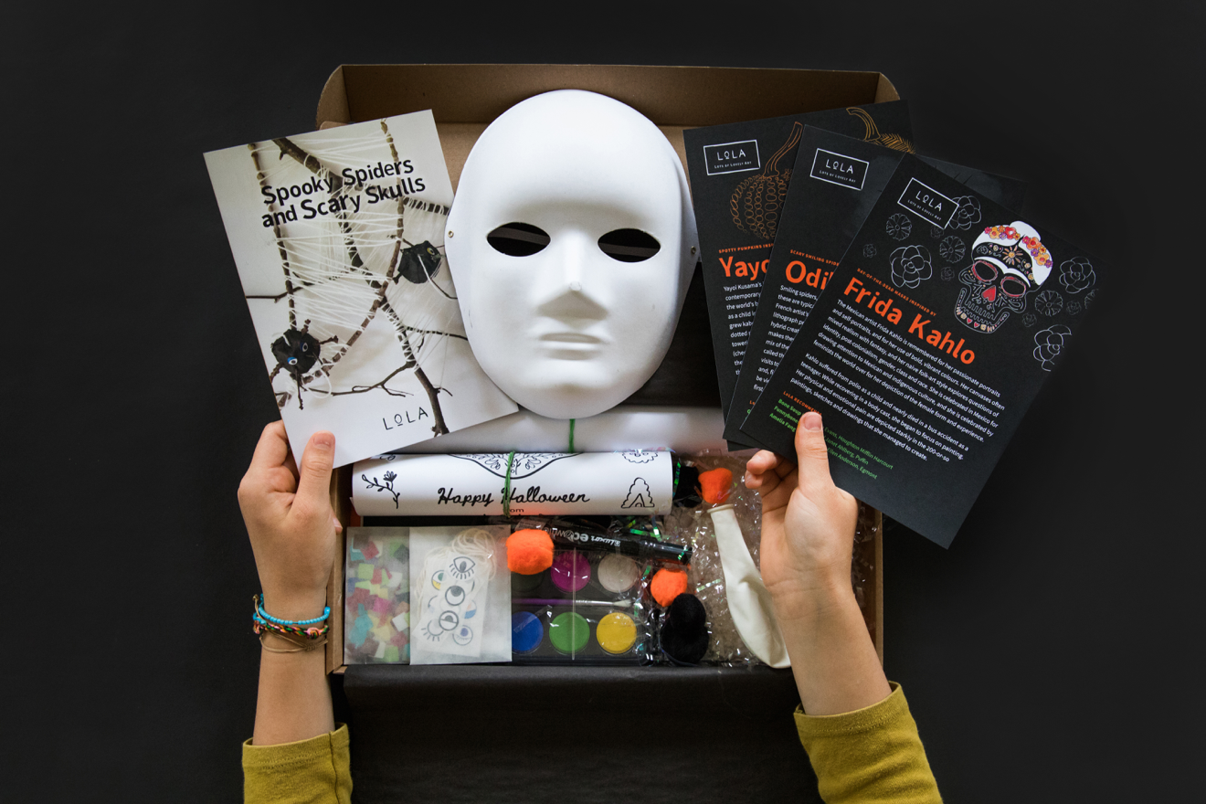 Lots of Lovely Art boxes for children, halloween art projects