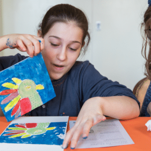 Printing animals art project for children