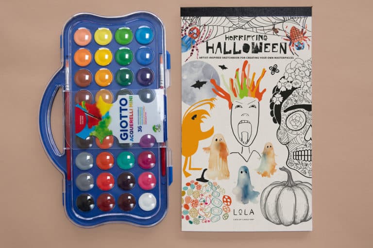 Halloween Sketchbook and Watercolour paints