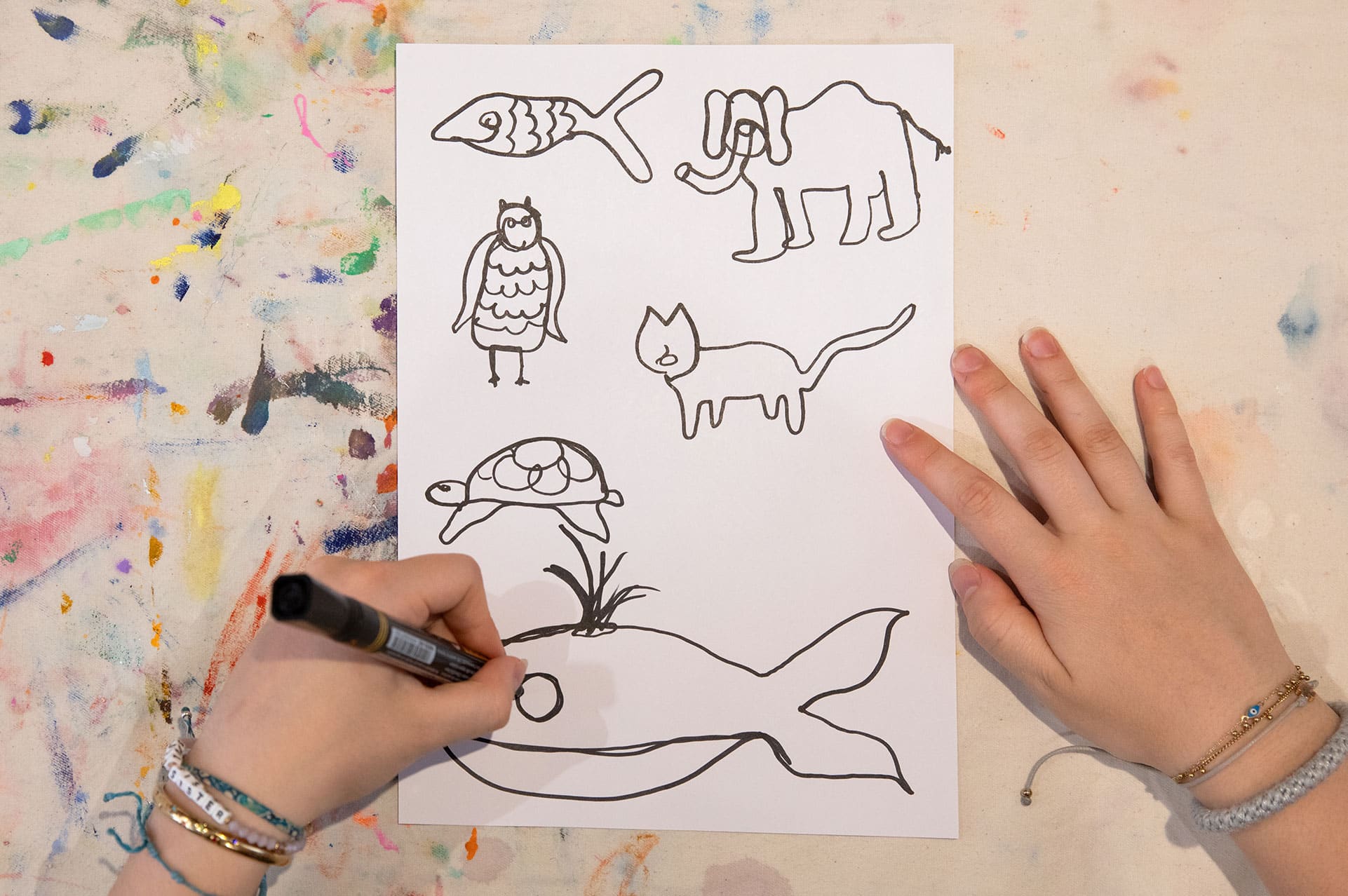 An Artist and His Pets