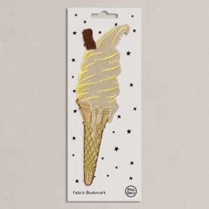 99 Ice Cream Embroidered Fabric Bookmark